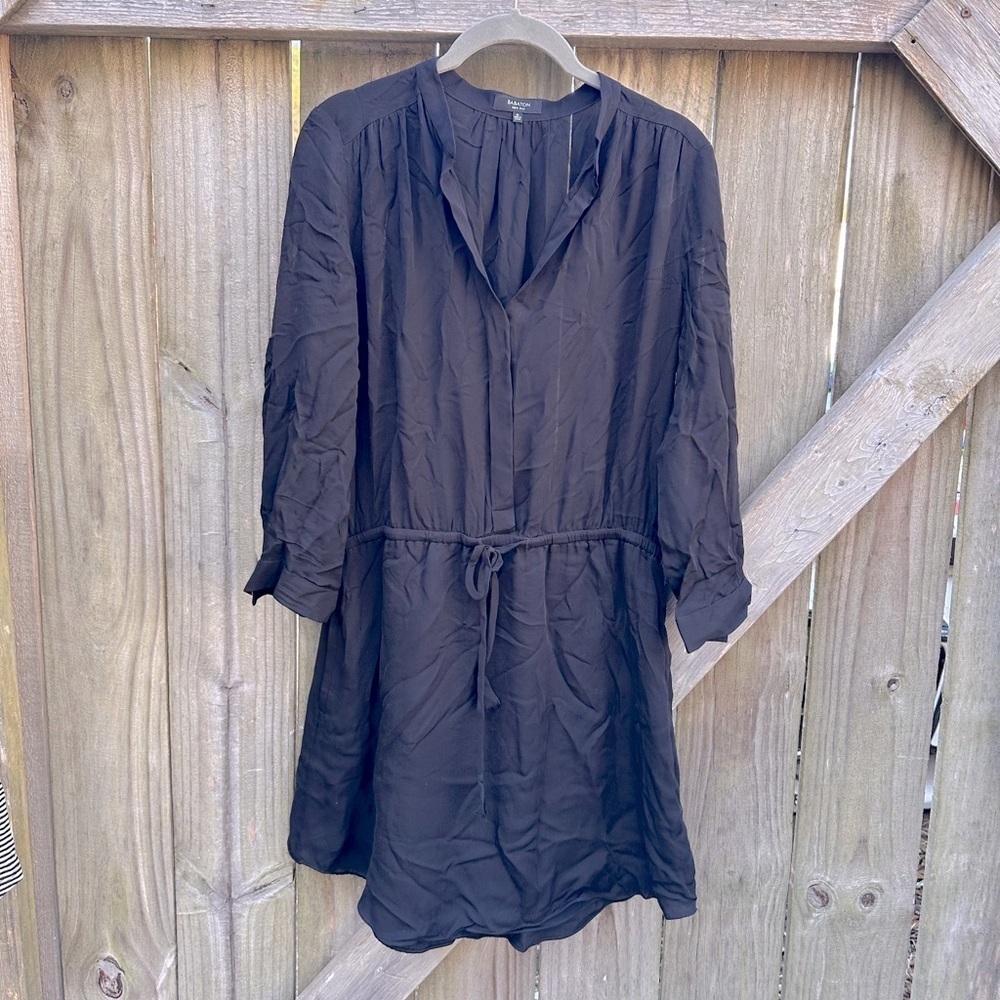 Babaton Silk Black Mini Dress
